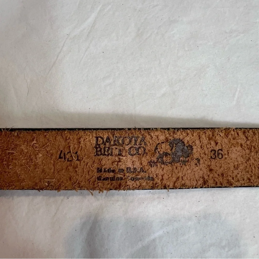 Leather Dakota Belt Co Keith eagle embossed belt size 36